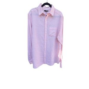 Murano Light Pink Casual Button-Down Shirt Men’s Large Tall